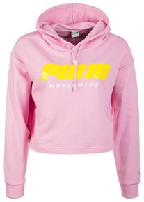 Puma, Damen Hoodie 'TZ', Gelb / Pastellpink / Weiß