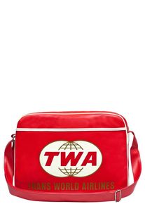 logoshirt, Damen Tasche 'TWA Airlines', Rot / Wei&szlig;