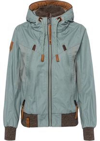 Naketano, Damen Jacket 'Kreuzweiser', Rauchblau / Dunkelbraun