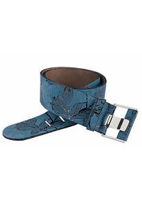 Heine, Damen G&uuml;rtel mit floralem Print, Himmelblau