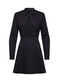 Missguided, Damen Kleid 'Tie Neck Button Front Dress Black', Schwarz