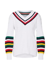 Tommy Hilfiger, Damen Pullover 'Janah', Mischfarben / Wei&szlig;