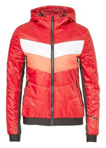 Chiemsee, Damen Sportjacke 'KEYSTONE Padded Jacket', Pfirsich / Rot / Schwarz / Weiß