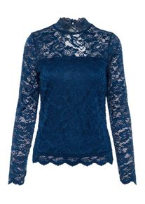 Véro Moda VERO MODA, Damen Bluse 'VMLUCIA LS HIGH NECK BOO', Blau