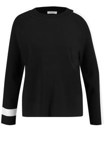 Gerry Weber, Damen Pullover, Dunkelgrün / Schwarz / Weiß