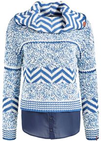 Khujo, Damen Pullover ' SUMA ', Blau / Hellblau / Wei&szlig;