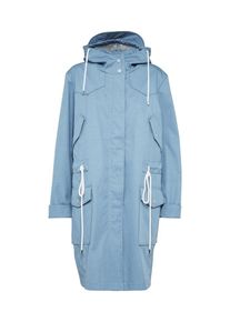 BOSS, Damen Mantel 'Obony', Aqua / Wei&szlig;
