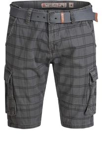 INDICODE JEANS, Herren Cargohosen 'Monroe Check', Basaltgrau