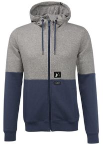 LAKEVILLE MOUNTAIN, Herren Kapuzenjacke 'Timbo Colorblock', Dunkelblau / Grau