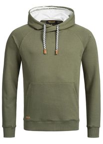 INDICODE JEANS, Herren Hoodie 'Santos', Khaki