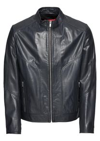 Hugo, Herren Lederjacke 'Lemson 10210680 01', Dunkelblau