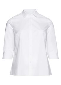 sheego Class, Damen Bluse mit transparentem Rücken, Weiß