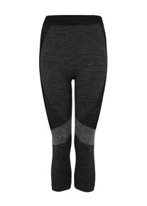 Guess, Damen Sporthose 'RUNNING LEGGINS 3/4', Grau / Schwarz
