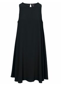 Heine, Damen Shirtkleid mit Rundhalsausschnitt, Schwarz
