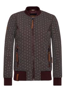 Naketano, Damen Jacke 'Aus meine Dorf', Bordeaux / Wei&szlig;