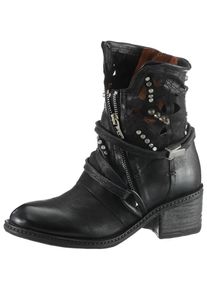 A.S.98, Damen Bikerboots, Schwarz