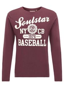 Soulstar, Herren Longsleeve, Burgunder