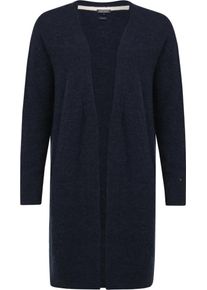 Tommy Hilfiger, Damen Strickjacke 'VALLIS OPEN CARDI', Nachtblau