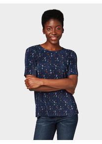 Tom Tailor Denim, Damen Bluse, Navy / Hellgrün / Helllila / Hellrot / Schwarz