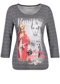 Gerry Weber, Damen T-Shirt, Hellpink / Schwarz / Wei&szlig;