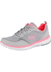 Skechers, Damen Sneakers 'Flex Appeal 3.0', Grau / Hellgrau / Pink