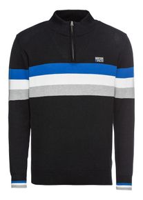 INDICODE JEANS, Herren Pullover 'Glasshouse', Blau / Schwarz / Wei&szlig;