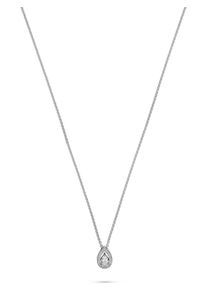 C-Collection, Damen Kette, Silber / Transparent