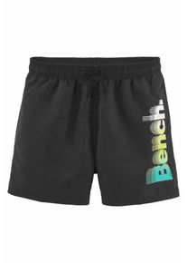 Bench, Herren Badeshorts, Gelb / Petrol / Schwarz / Weiß