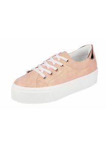 Heine, Damen Schnürer mit Glanzeffekt, Rosa / Weiß
