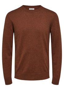 Selected Homme, Herren Rundhalsausschnitt Strickpullover, Rostbraun