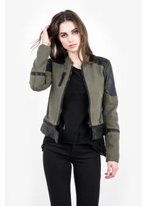 tigha, Damen Military-Jacke ' Lola Twill ', Gr&uuml;n / Schwarz