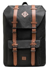 INDICODE JEANS, Damen Backpack 'Heiss', Braun / Schwarz