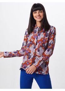 Rich & Royal Rich & Royal, Damen Bluse 'Printed Blouse', Creme / Rostbraun / Lila