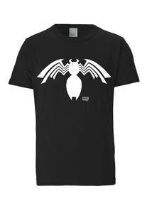 logoshirt, Herren T-Shirt 'Venom', Schwarz / Weiß