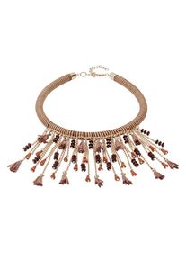Heine, Damen Collier, Chamois / Kastanienbraun / Apricot / Pastellrot