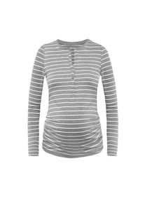 bellybutton, Damen Shirt 'Philine', Grau / Wei&szlig;