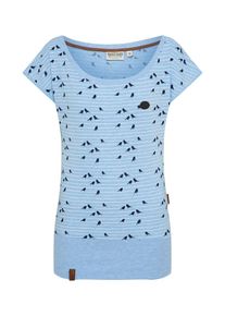 Naketano, Damen Shirt 'Wolle Spatzl', Hellblau / Schwarz / Wei&szlig;