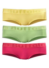 Buffalo, Damen Hipster (3 Stck.), Pastellgelb / Hellgelb / Apfel / Hellgr&uuml;n / Himbeer / Eosin