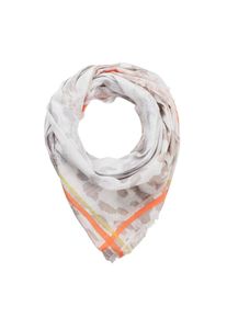 Codello, Damen Tuch mit Tiermuster und Kontraststreifen, Beige / Taupe / Orange