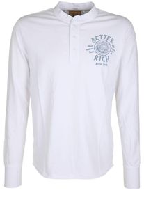 Better Rich, Herren Longsleeve GRAND DAD, Taubenblau / Wei&szlig;