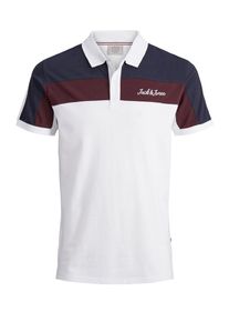 Jack & Jones JACK & JONES, Herren Poloshirt, Navy / Bordeaux / Weiß