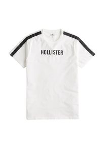 Hollister, Herren Shirt 'SS BLOCKING PRINT LOGO', Schwarz / Weiß