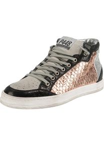 P448, Damen Sneakers High, Bronze / Schwarz / Silber