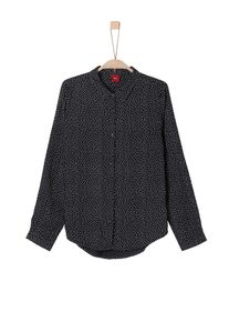 s.Oliver Junior, Mädchen Bluse, Kobaltblau / Weiß