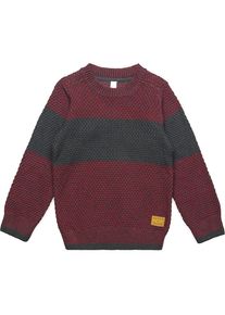 Esprit, Pullover, Dunkelgrau / Rot