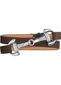 dimacci, Damen Armband 'Favorit 39513', Braun / Silber