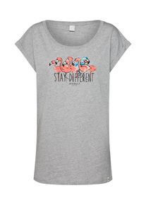 Iriedaily, Damen Shirt 'Flamingo Bay', Graumeliert