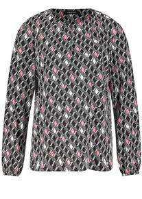 Taifun, Damen Bluse, Rosa / Schwarz / Weiß