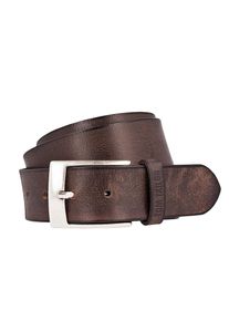 Tom Tailor, Herren Gürtel 'Used fullgrain leather belt', Dunkelbraun