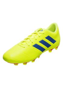 adidas Performance, Herren Fu&szlig;ballschuhe 'Nemeziz 18.4', Blau / Neongelb / Orangerot